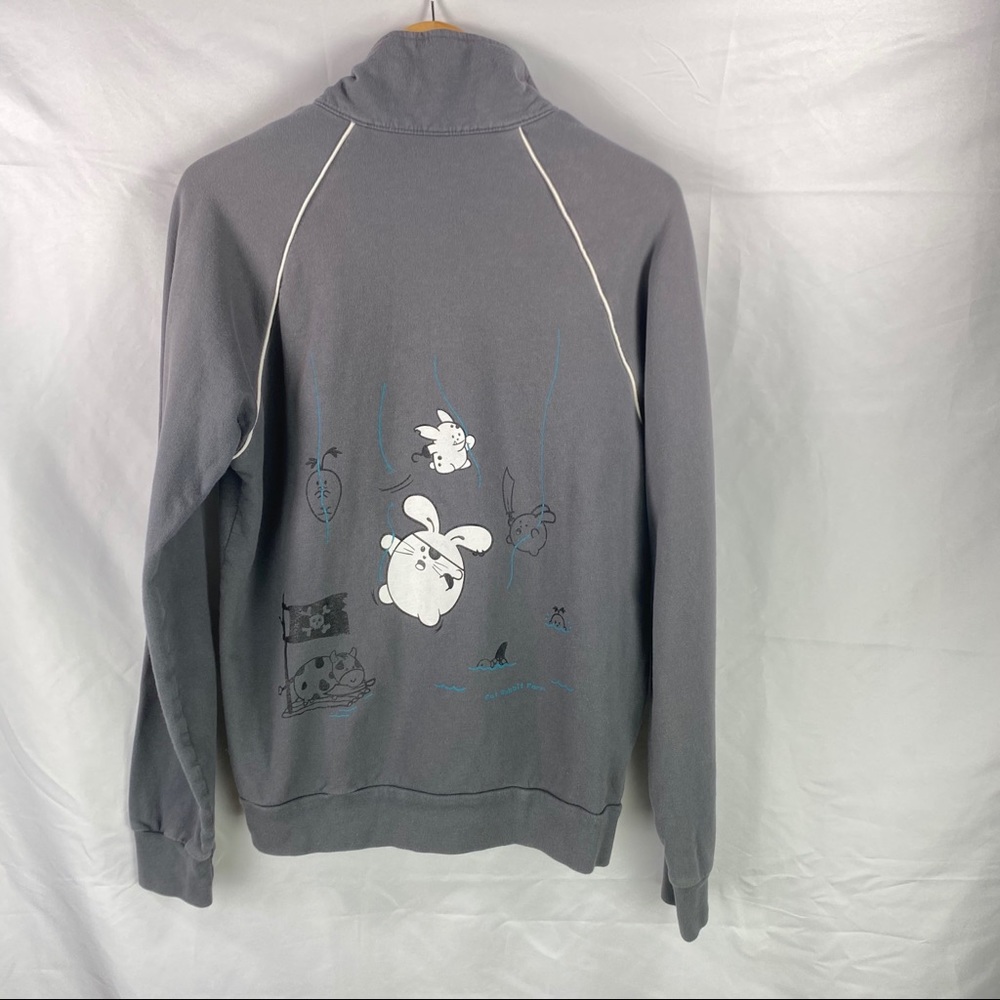 AMERICAN APPAREL Fat Rabbit Farm Zipper Sweatshirt - Picture 10 of 13